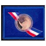 1986 Liberty Half Dollar, in case and cover