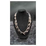 Vtg Taxco 950 Silver and Black Onyx Necklace