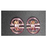 14K Geometric Omega Clip Earrings