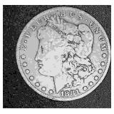 1881 Morgan Silver Dollar