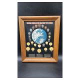 Framed 20th Century Type Coins not Complete