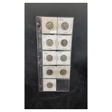 9 Silve Quarters in protective cover