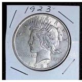 1923 Peace Silver Dollar in cover