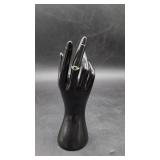 10kt yellow gold ring with Czs and green, Emerald