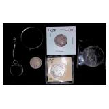 1914 Barber Quarter, Eisenhower Dollar, & 2 Buffal