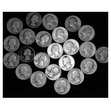 26 Various US silver quarters From 1927-1959