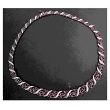 Art Nouveau 925 Sterling Silver gold toned 18" Ch