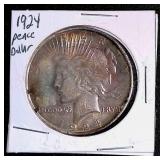 1924 Peace Silver Dollar with cover