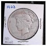 1923 Peace Silver Dollar with Cover