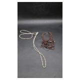 2 Beaded statement Necklaces