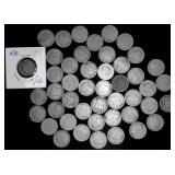 46, V Nickels various years