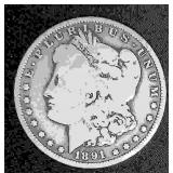 1891 Morgan Silver Dollar