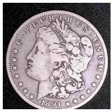 1891 Morgan Silver Dollar
