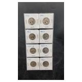 8 Silver Quarters in protective Cover