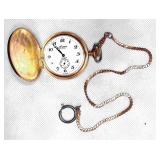 Arnex 17-Jewel Pocket watch with chain