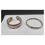 Sterling Silver Cuff and Bangle