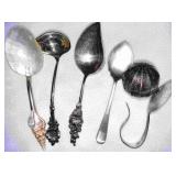4 Metal Spoons and Misc