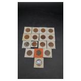 16 Australian Pennies Various Years