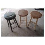 3 Wood Stools