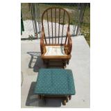 Wooden Glider Rocker & Ottoman