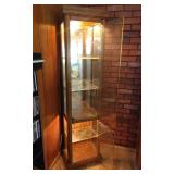 Oak Curio Cabinet With Glass doors