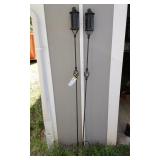 2 Metal Tiki Torches