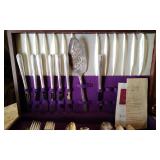 Nobility Plate Flatware Set In Wooden Chest