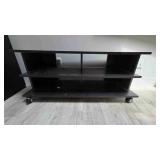 Black Wall Shelves & 3 Tier Entertainment Center