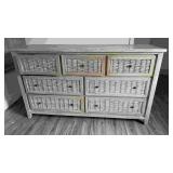 7 Drawer Wicker Front Dresser