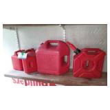 4 Gas Cans W/Contents