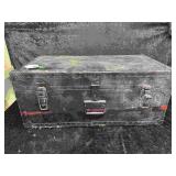 Wood Trunk W/Metal Bands