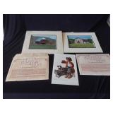 Barn Picture and Currier & Ives Prints