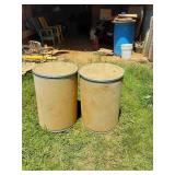 2 Cardboard Barrels