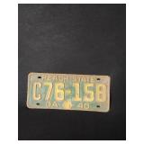 1940 Georgia License Plate
