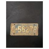 1945 Georgia License Plate