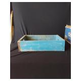 Blue Wooden Drink Crate