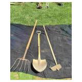 Shovel, Pitchfork, and Hoe