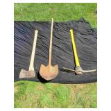 Shovel, Mattock, and Single Bit Axe