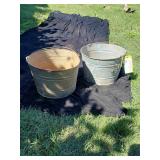 2 Galvanized Buckets