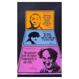 (3) Three Stooges Metal Signs