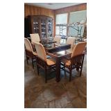 Mirrored Top Kitchen Table W/6 Chairs