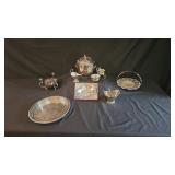 English Serving Platter, Dishes, Ice Bucket & Misc