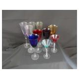 Stemmed Colored Wine Glasses