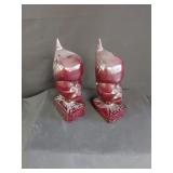 Wood Carved African Bookends