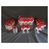 2 boxes of Ruby Flash Stemware & Glasses