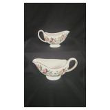 2 Wedgewood 'Hathaway Rose' Bone China Gravy Bowls