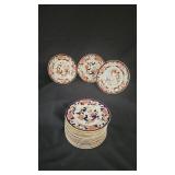 19 Mason's 'Mandalay' Ironstone Plates