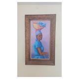 1965 Framed Painting Signed By 'Savain Haiti'