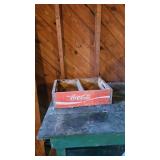 Wooden Coca Cola Tray W/Divider