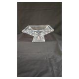 Square Footed Lead Crystal Dish